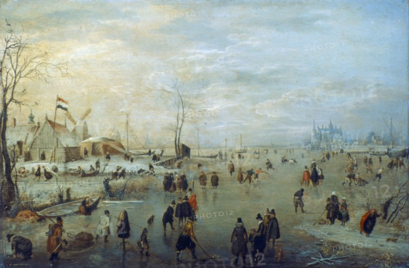 'Winter Landscape', 1630-1634. Artist: Hendrick Avercamp