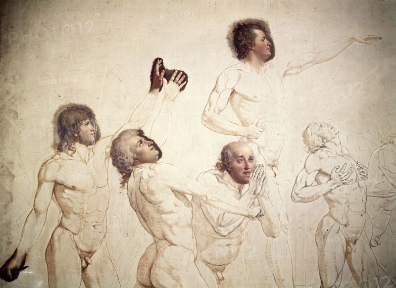 'The Oath of the Tennis Court' (unfinished), detail, 1791-1792. Artist: Jacques-Louis David