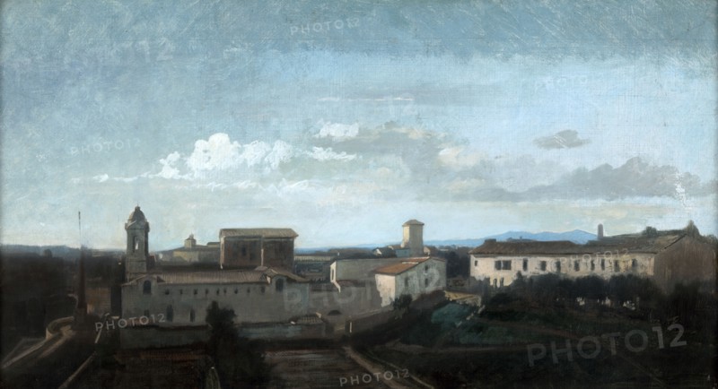 The Church of La Trinite des Monts, Rome, 19th century. Artist: Antoine Auguste Ernest Hebert