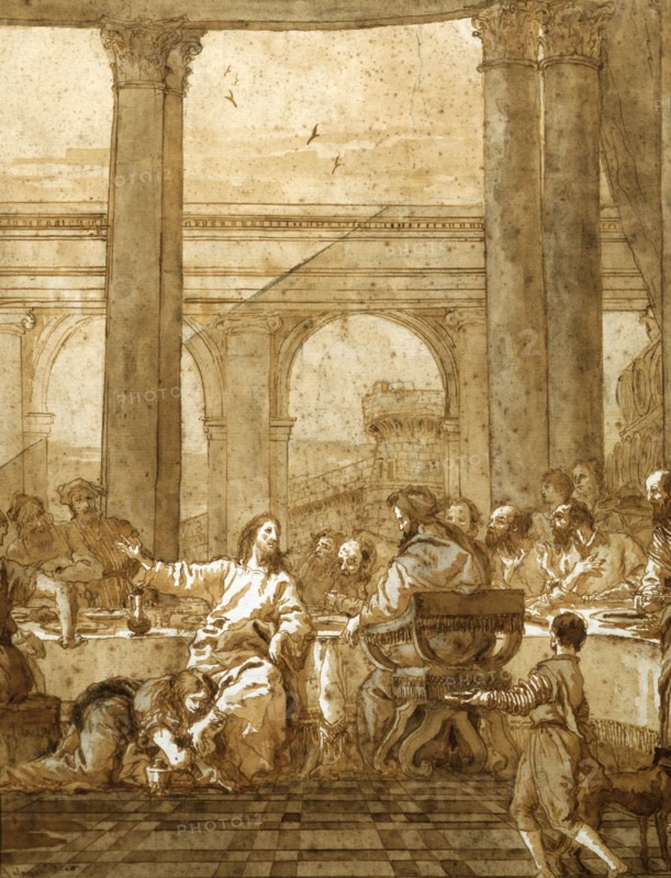 'Feast in the House of Simon', 18th/early 19th century. Artist: Giovanni Domenico Tiepolo