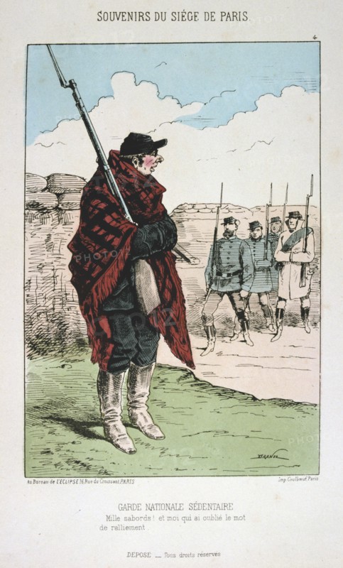 'Garde Nationale Sedentaire', Siege of Paris, 1870-1871. Artist: Anon