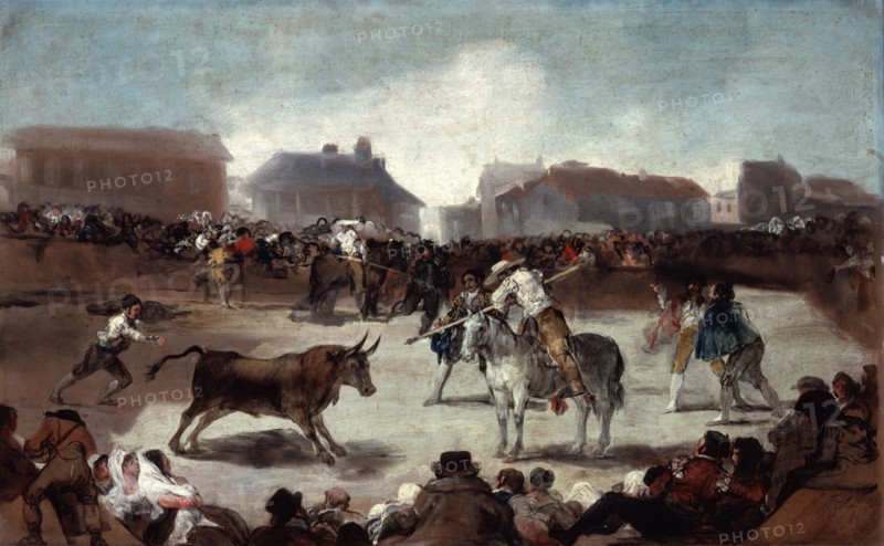 'A Village Bullfight', c1812-1814. Artist: Francisco Goya