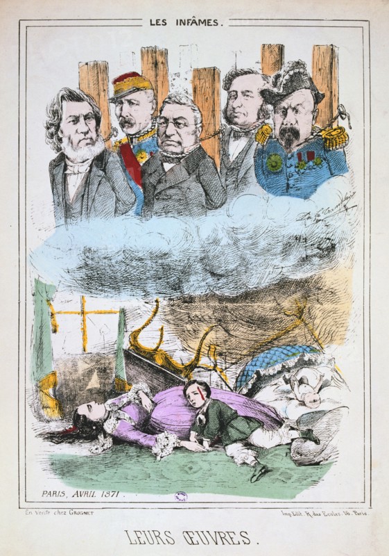 'Les Infames', Paris Commune, April 1871. Artist: Anon