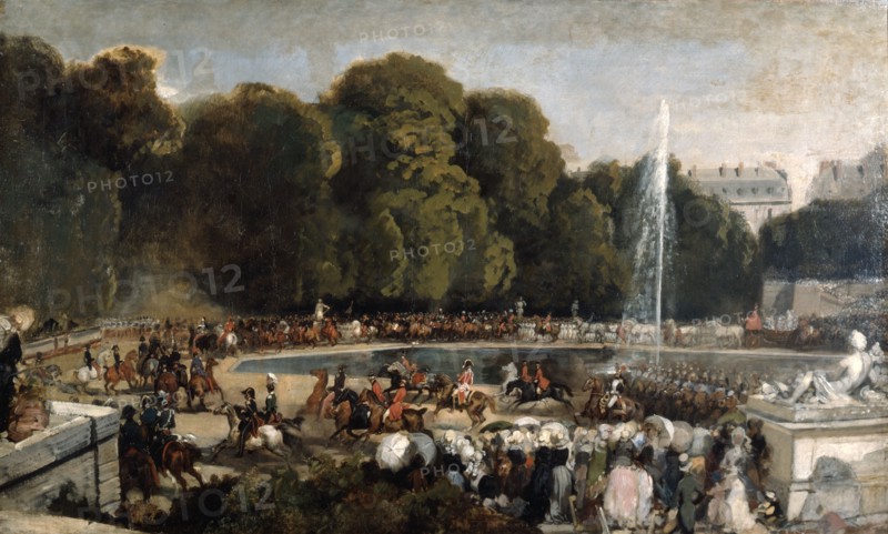 'Entry of the Duchess of Orleans in the garden of Tuileries', 1841. Artist: Eugene Louis Lami