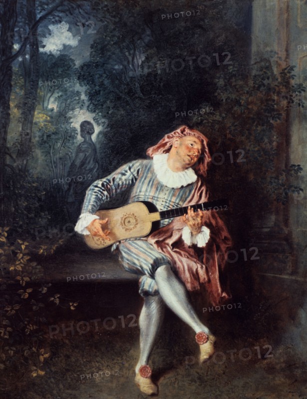 'Mezzetin', 1718-1720. Artist: Jean-Antoine Watteau