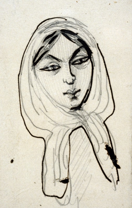 'Portrait of Jeanne Duval', mid 19th century. Artist: Charles Pierre Baudelaire