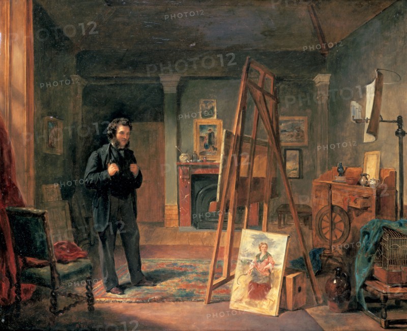 'Portrait of Thomas Faed in his Studio', 19th century. Artist: John Ballantyne