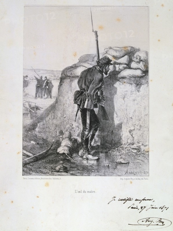 Siege of Paris, Franco-Prussian War, 1870 (1871).  Artist: Auguste Bry