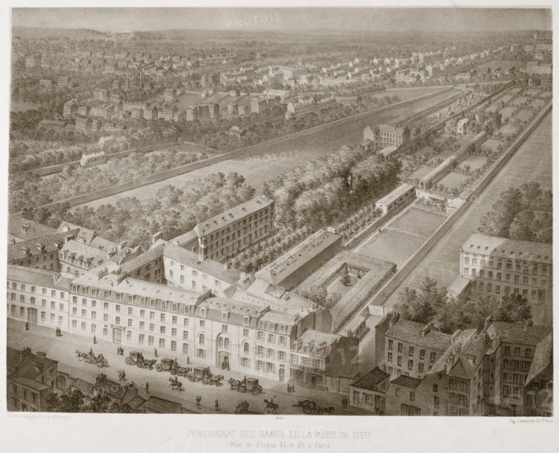 Pensionnat des dames de la mere de Dieu, Paris, 1867. Artist: Anon