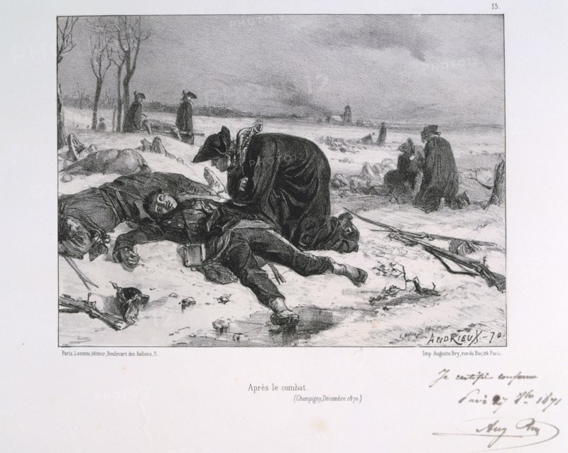 After the Battle of Champigny, Franco-Prussian War, 1870 (1871).  Artist: Auguste Bry