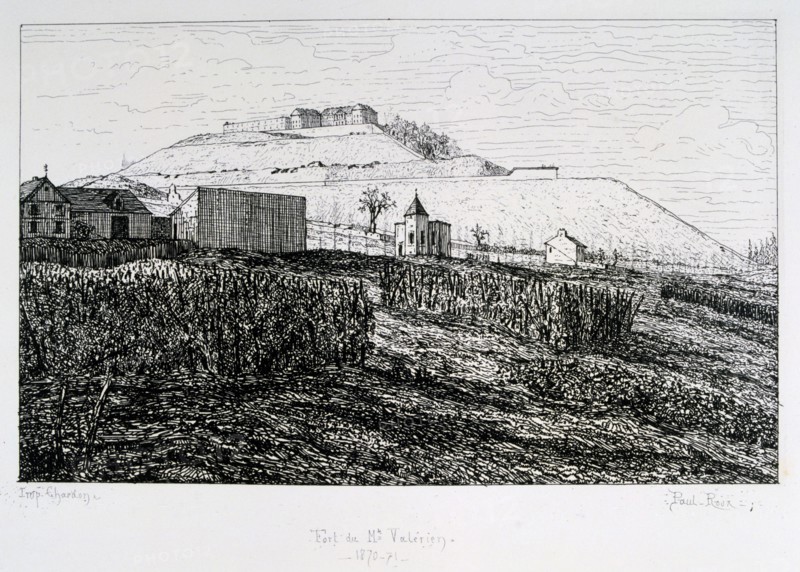 Fort du Mont Valerien, Siege of Paris, 1870-1871. Artist: Paul Roux