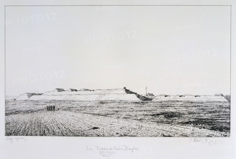 La Redoute des Haute Brugeres, Siege of Paris, 1870-1871. Artist: Paul Roux