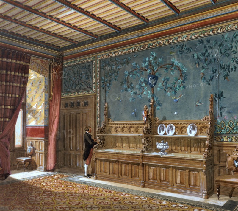 Design for an interior, 1868. Artist: Unknown