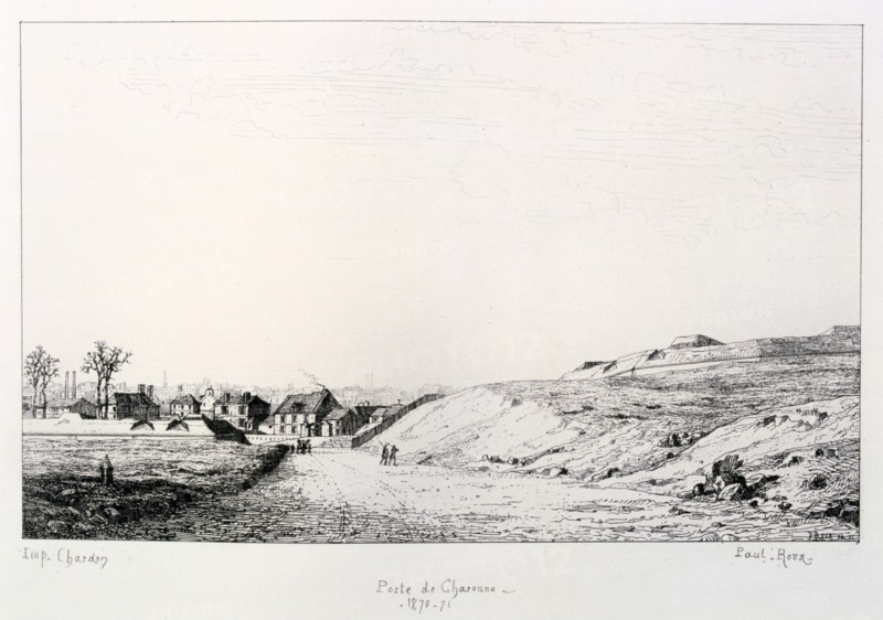 Poste de Charonne, Siege of Paris, 1870-1871. Artist: Paul Roux