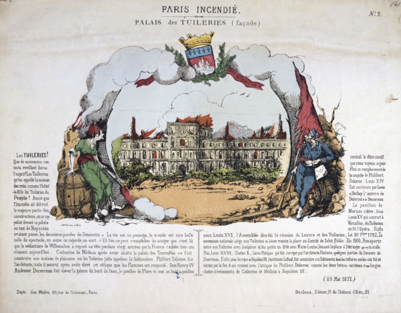 'Paris Incendie', 1871. Artist: Anon