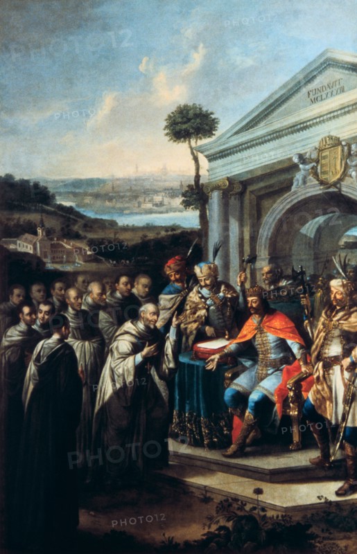 Bela III founding the Cistercian monastery at Szentgotthard in 1183 (1795-1796). Artist: Istvan Dorfmeister