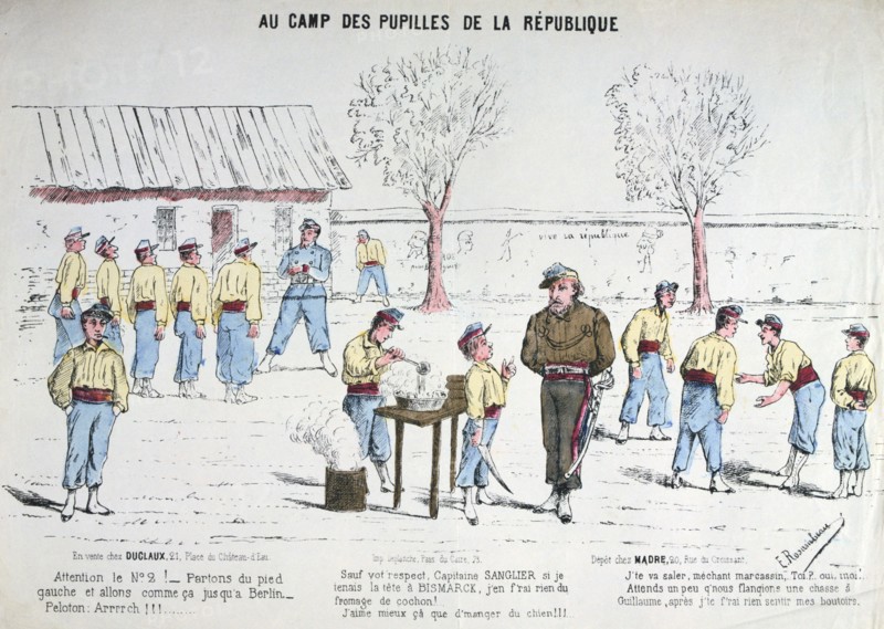'Aux Camp des Pupilles de la Republique', 1871.  Artist: Anon
