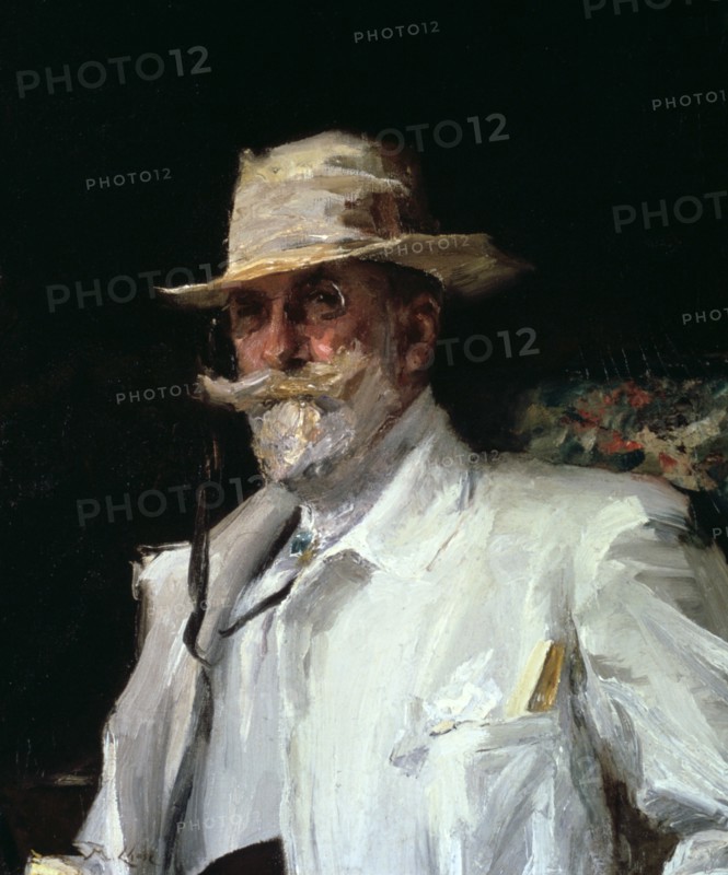 Portrait of William Merritt Chase, American impressionist painter, c1910. Artist: Annie Traquair Lang