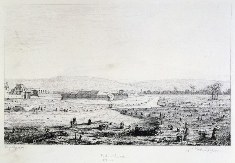 Porte d'Auteuil, Siege of Paris, 1870-1871. Artist: Paul Roux