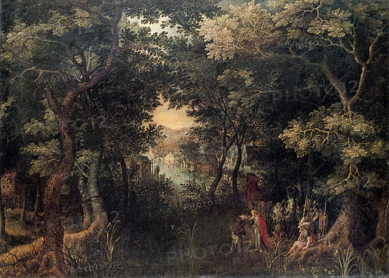 'Landscape with the Apostle Philip Baptizing the Eunuch, (1590-1632?). Artist: David Vinckboons
