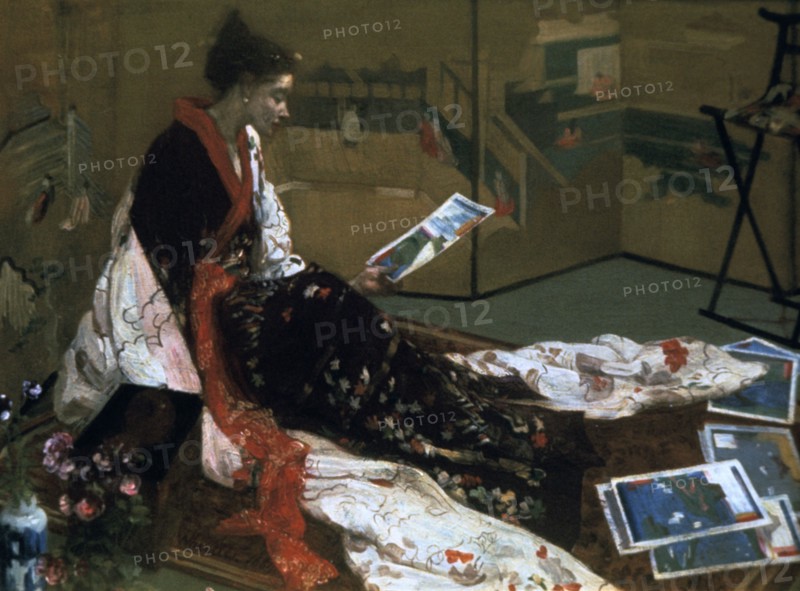 'Caprice in Purple and Gold, The Golden Screen', 1864.  Artist: James Abbott McNeill Whistler