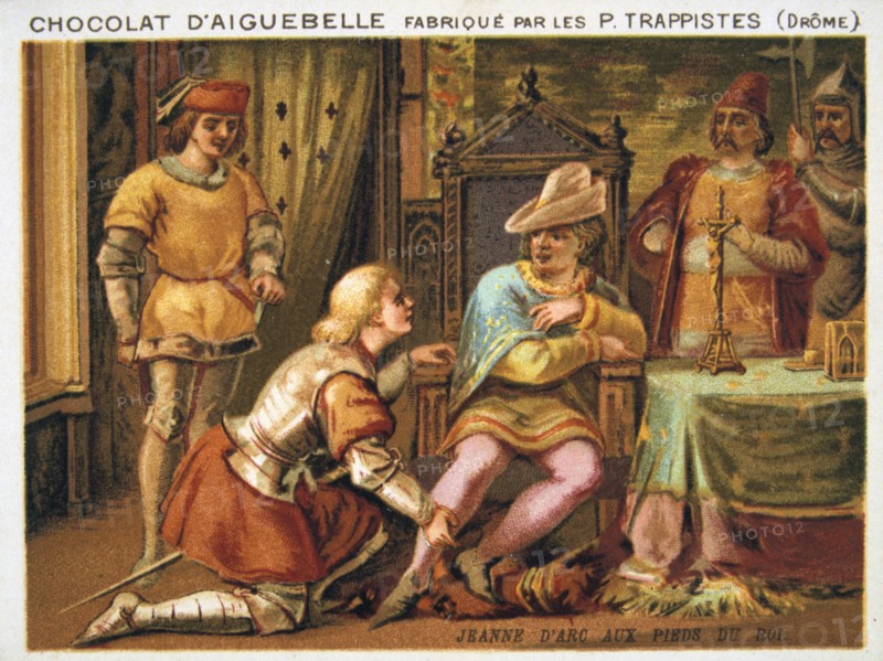 Joan of Arc at the feet of Charles VII, c1429, (late 19th century). Artist: Unknown