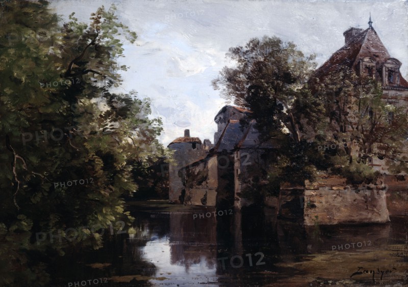 'View of a Chateau Built Under Louis XIII, Saint Loup', 1882. Artist: Emmanuel Lansyer