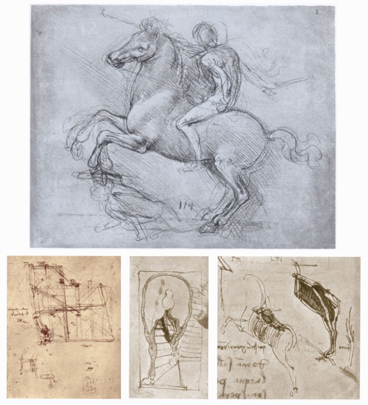 'The Sforza Monument', c1488-1493. Artist: Leonardo da Vinci
