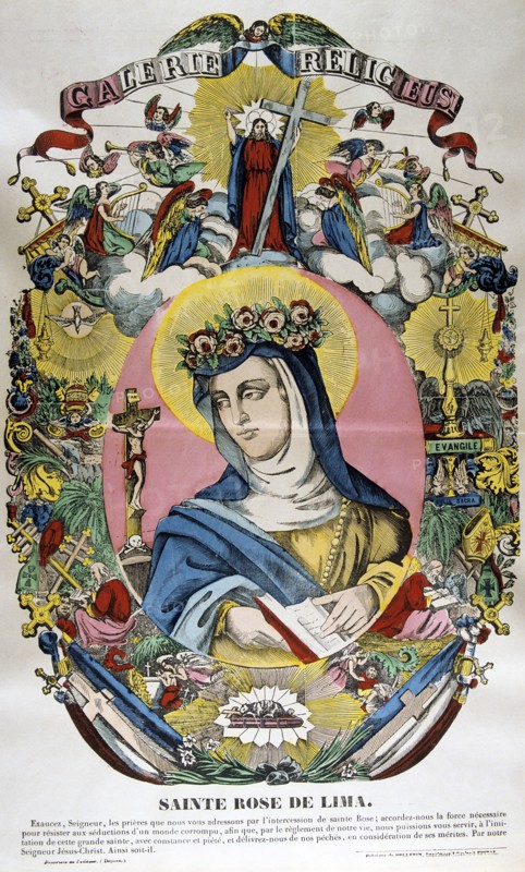 Santa Rosa of Lima, 19th century. Artist: Anon