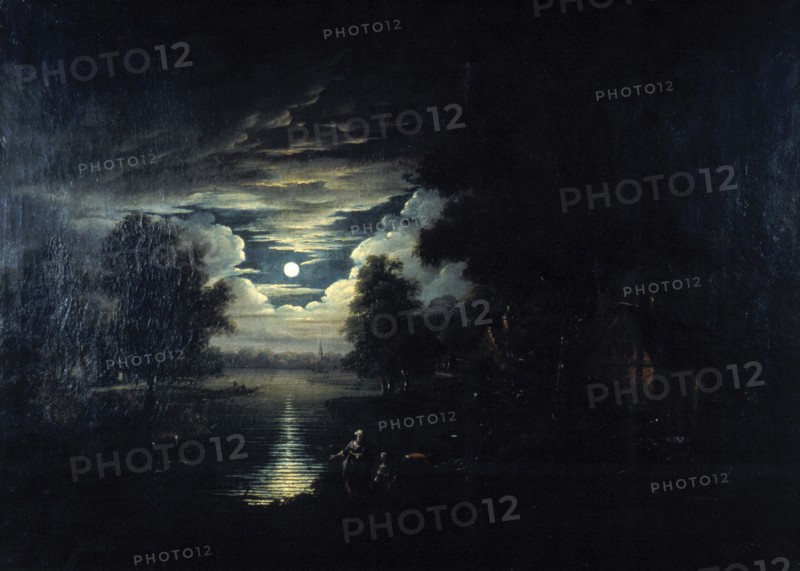 'Moon reflected in a lake', 17th century. Artist: Anon