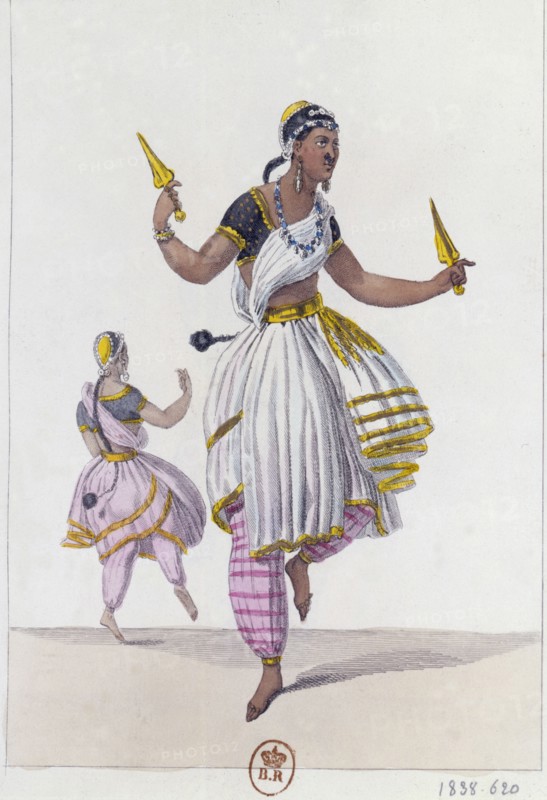Les Bayaderes, 1838. Artist: Anon