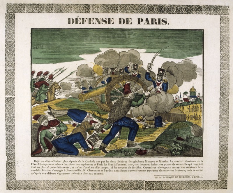 The Defence of Paris, 1814, (19th century). Artist: Unknown