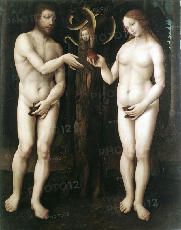'Adam and Eve' ('The Temptation of Adam'), c1520. Artist: Master of Lucretia