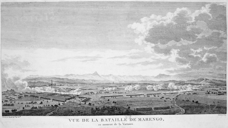 'View of the Battle of Marengo at the moment of victory', 1800. Artist: Anon