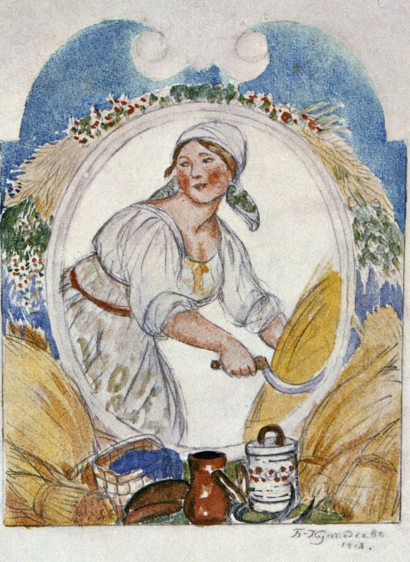 'The Reaper', 1918.  Artist: Boris Mikhajlovich Kustodiev
