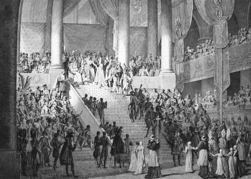 'Consecration of Napoleon and Coronation of Josephine by Pope Pius VII, 2nd December 1804.  Creator: Unknown.