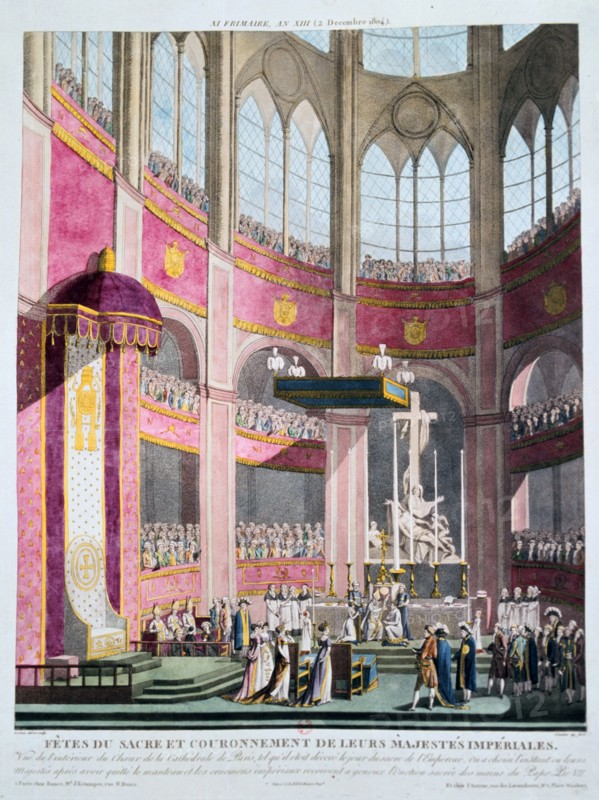 'Consecration of Napoleon and Coronation of Josephine by Pope Pius VII, 2nd December 1804'. Creator: Unknown.