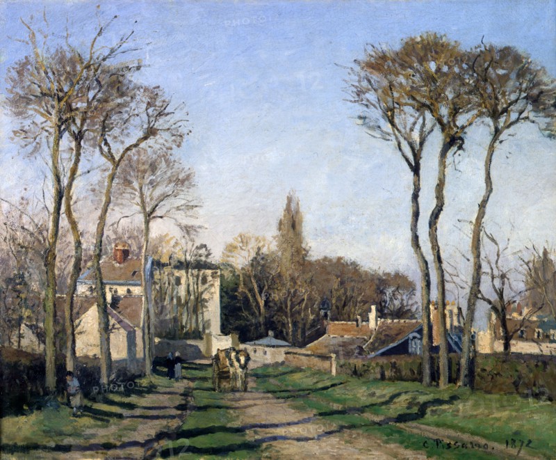 'Entrance to the Village of Voisins, Yvelines', 1872.  Artist: Pierre-Auguste Renoir