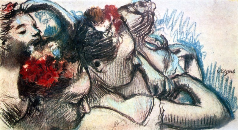 'Dancers' Heads', 1899. Artist: Edgar Degas