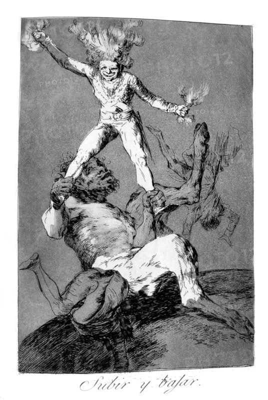'To rise and to fall', 1799. Artist: Francisco Goya