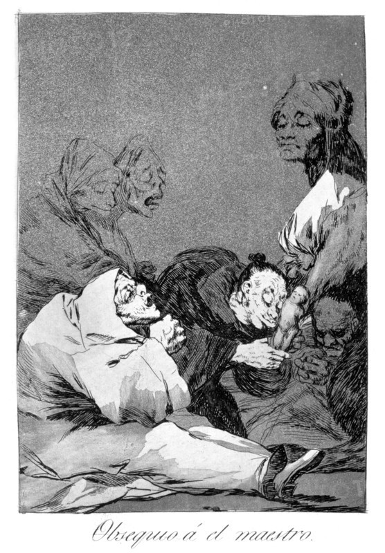 'A gift for the master', 1799. Artist: Francisco Goya
