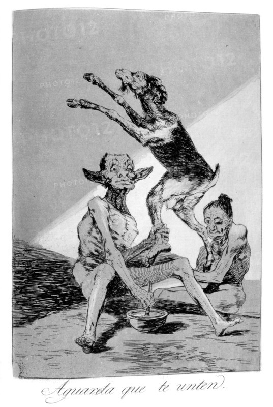 'Wait till you've been anointed', 1799. Artist: Francisco Goya