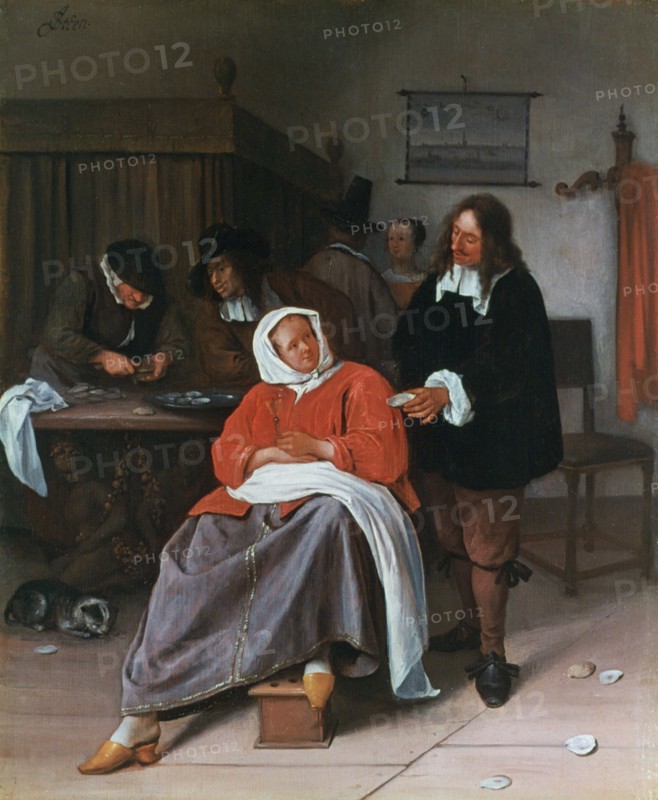 'A Man Offering an Oyster to a Woman', c1660-1665. Artist: Jan Steen