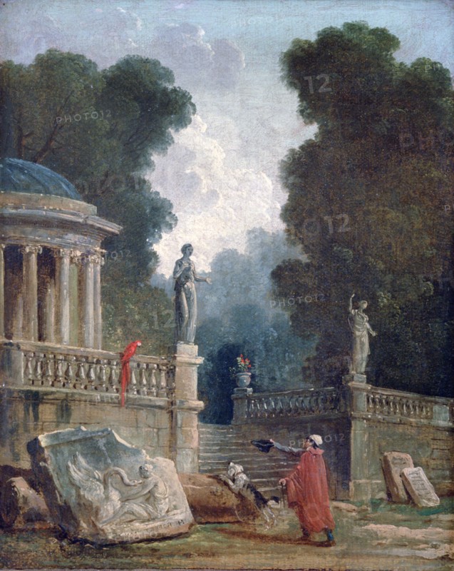 'The Beggar and the Parrot', c1750-1808. Artist: Robert Hubert