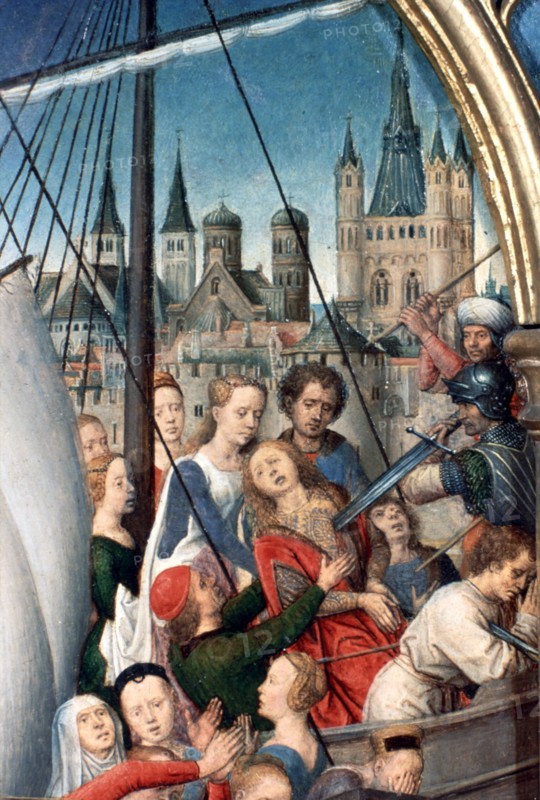 'St Ursula Shrine, Martyrdom', Detail, 1489. Artist: Hans Memling