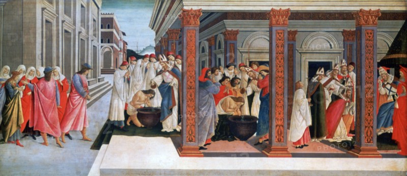 'Four Scenes from the Early Life of Saint Zenobius', c1500. Artist: Sandro Botticelli