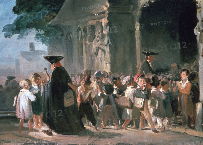 'Children at a Church Door', c1817-1845. Creator: Nicolas-Toussaint Charlet.