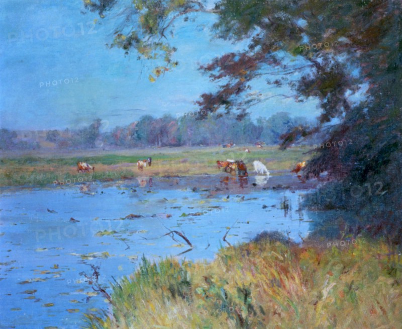 'The Watering Pond', c1868-1917. Artist: Walter Clark