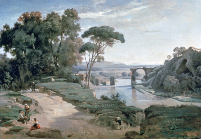 'The Bridge at Narni', 1827. Artist: Jean-Baptiste-Camille Corot