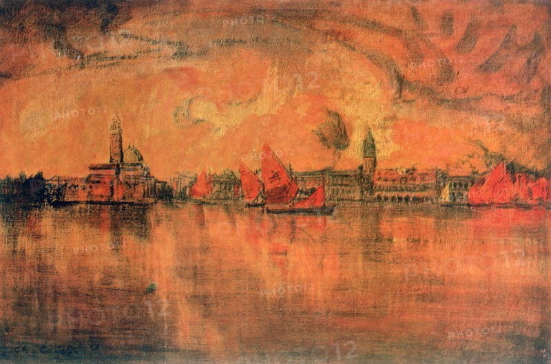 'View of Venice from the Sea', c1896. Artist: Charles Cottet